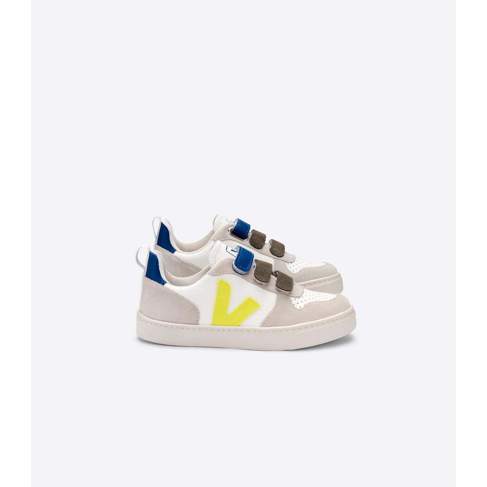 Veja V-10 X BONTON Tornacipő Gyerek White/Blue | HU 843WNB